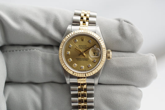 Rolex Lady-Datejust 69173 Jubilee Diamantblatt Gold 1995