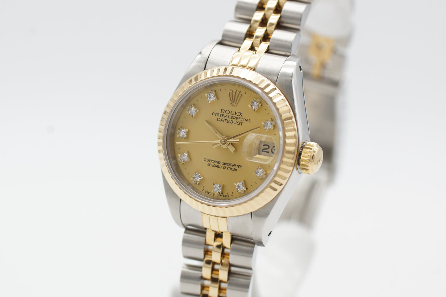 Rolex Lady-Datejust 69173 26mm Jubilee Diamantblatt Gold 1987