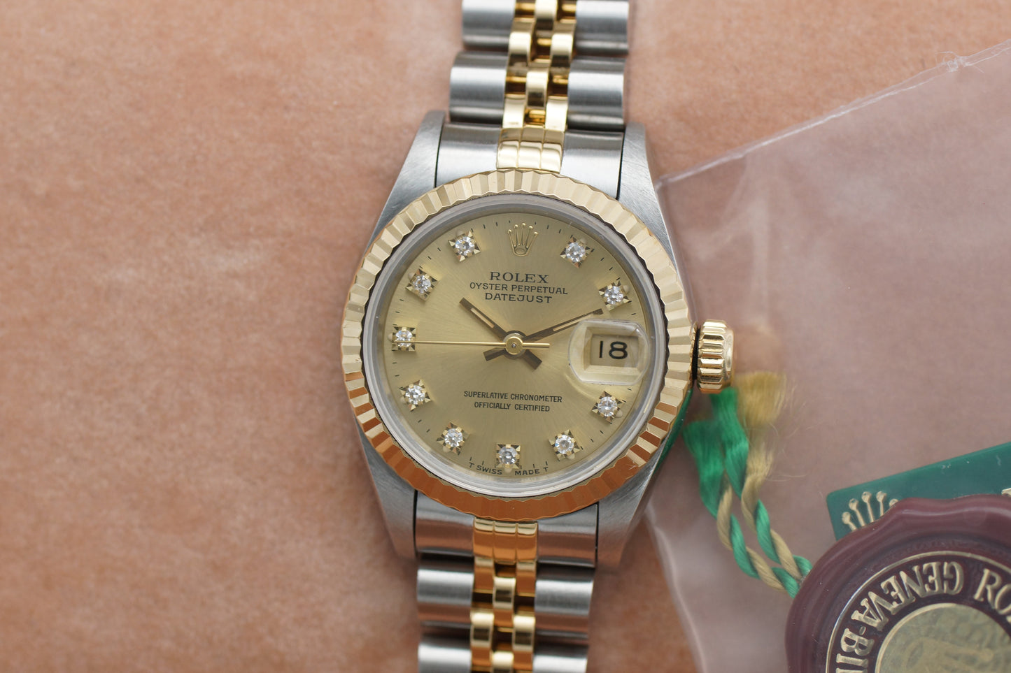 Rolex Lady-Datejust 26 69173G Bicolor Diamant Blatt 1992