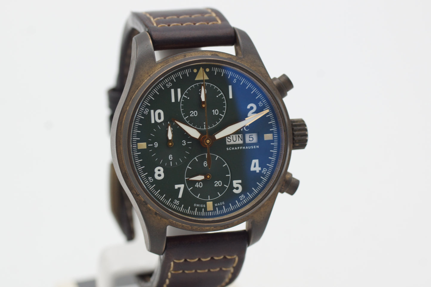 IWC Pilot Fliegeruhr Chronograph Spitfire Bronze Full-Set 2020