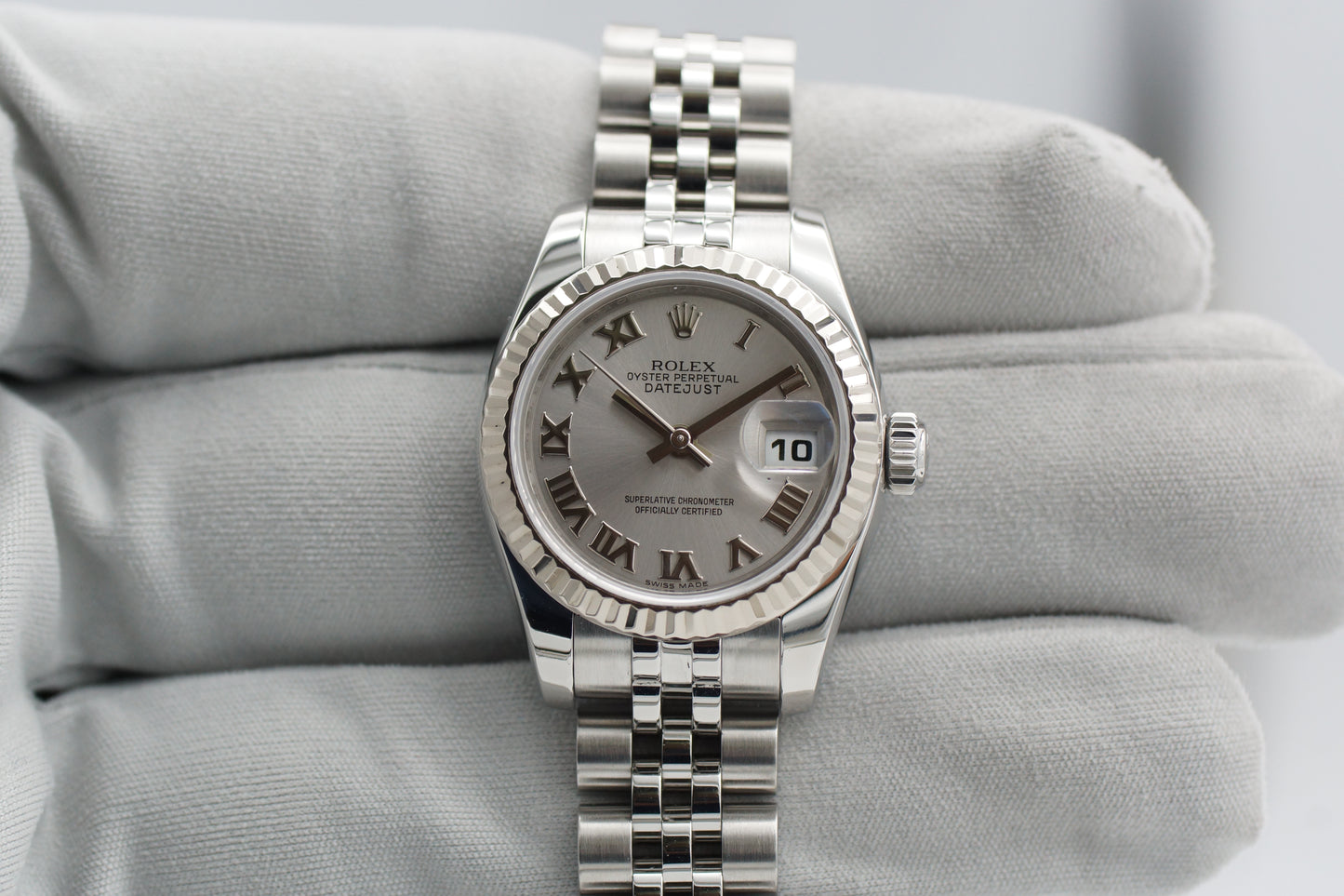 Rolex Lady-Datejust 26 179174 Silber Jubilee 2010