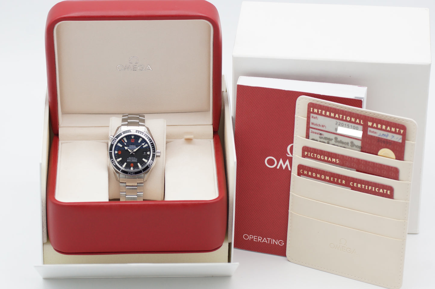 Omega Seamaster Planet Ocean Schwarz Full-Set 2009