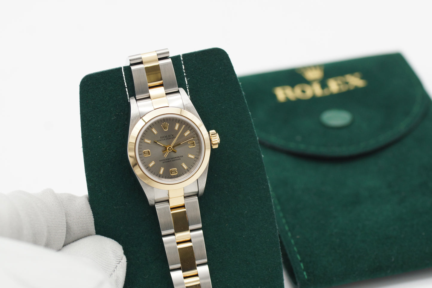 Rolex Oyster Perpetual 25 67183 Grau Oyster 1998