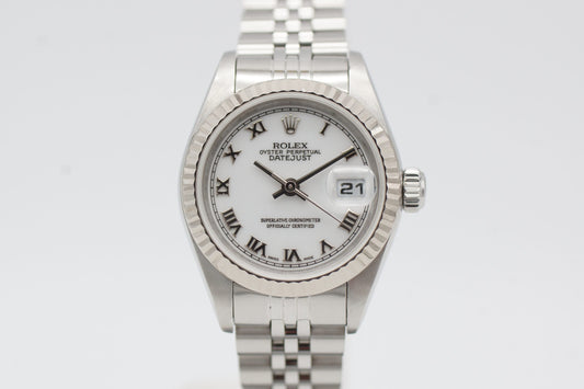 Rolex Lady-Datejust 26 79174 Weiß Römisch Jubilee Full-Set 2000