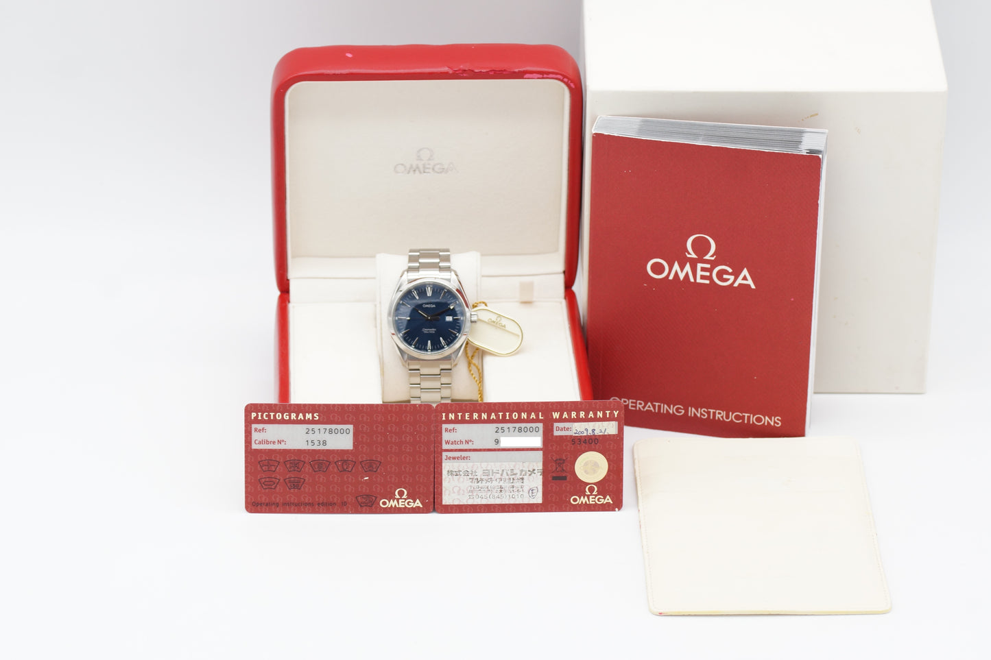 Omega Seamaster Aqua Terra 39,2 2517.80 Blau Full-Set 2009