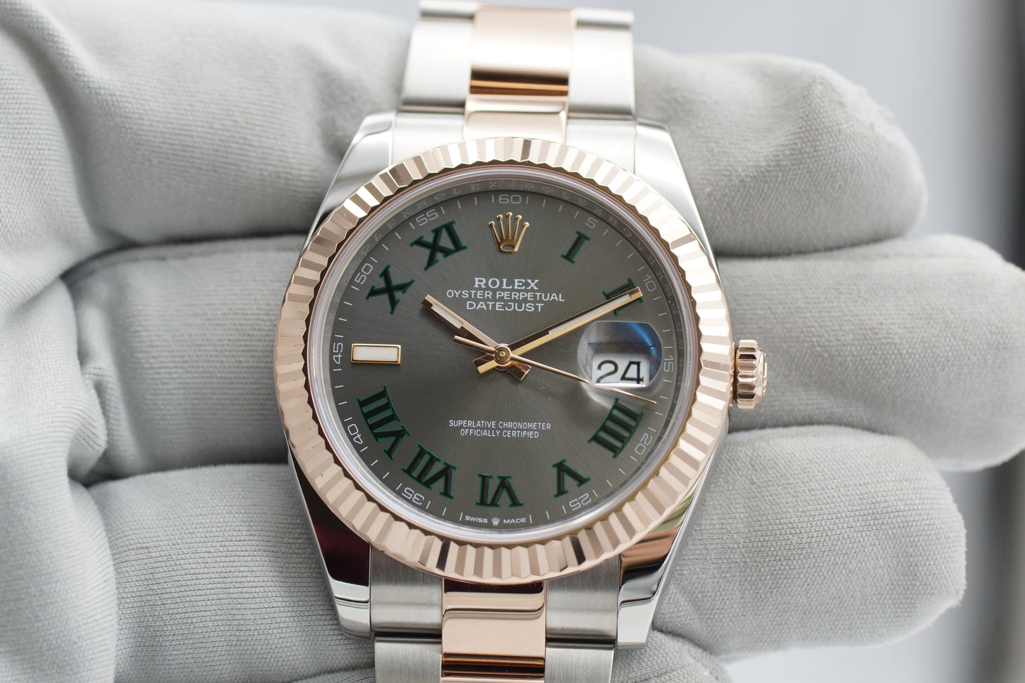 Rolex Datejust 41 Wimbledon 126331 Grau Full-Set 2023