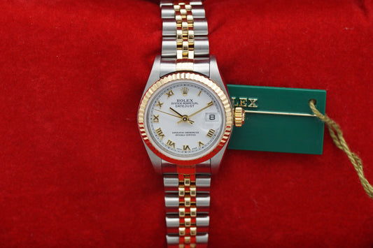 Rolex Lady-Datejust 26 79173 Gold/Stahl Weis Blatt 2001