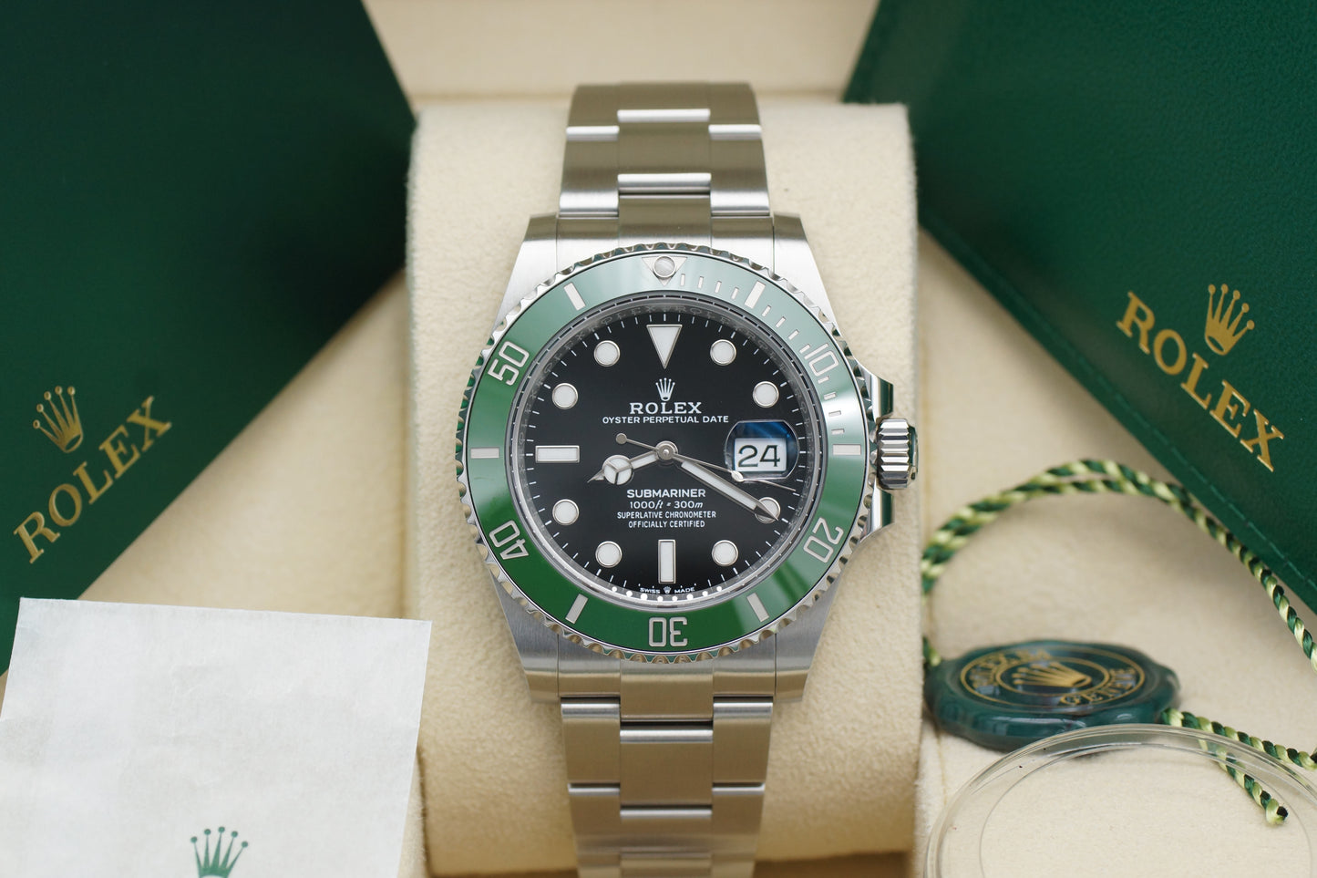 Rolex Submariner Date Starbucks 126610LV Grün Full-Set 2024