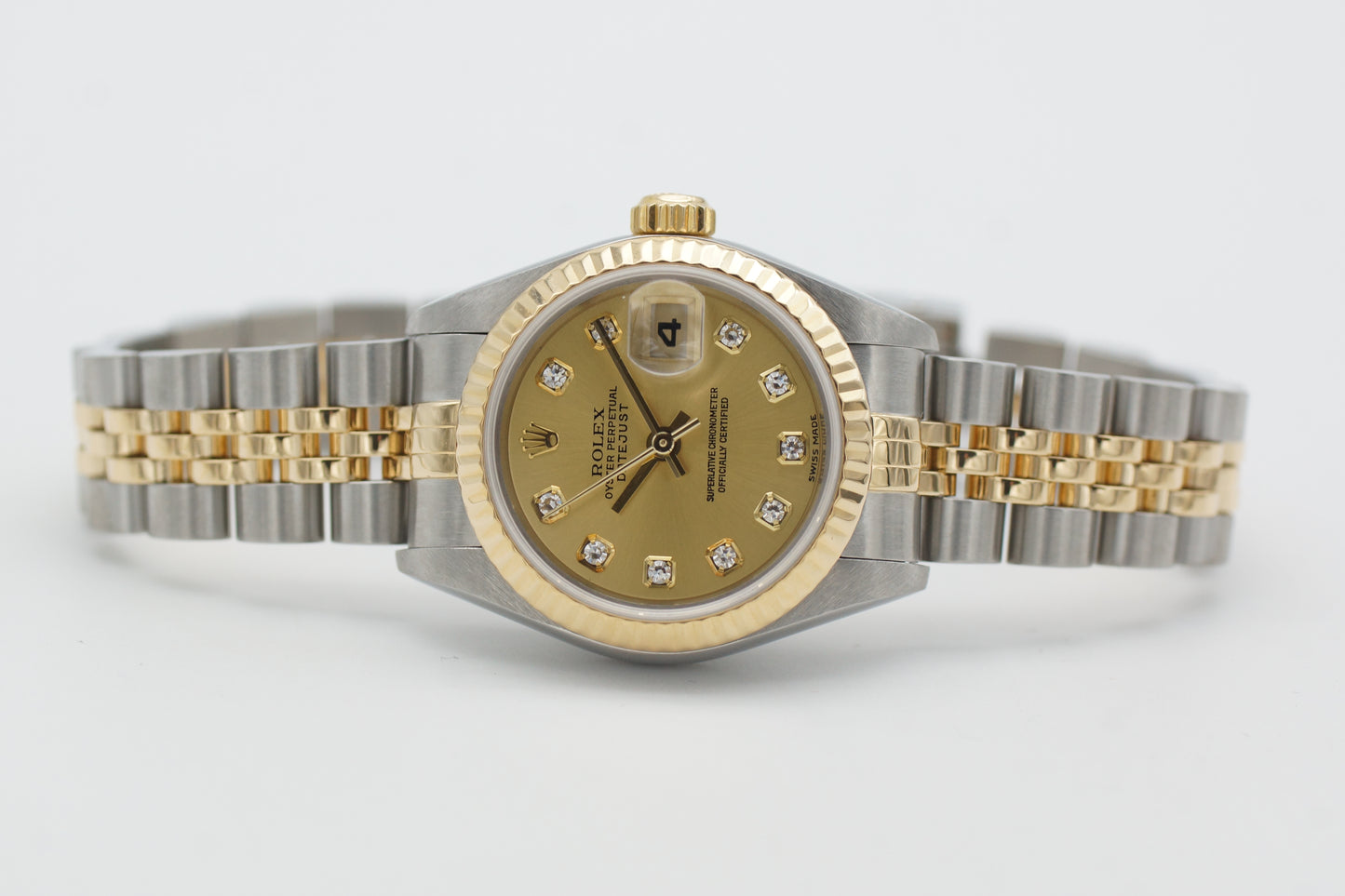 Rolex Lady-Datejust 79173G Jubilee Diamantblatt Gold Box/Papiere 2002