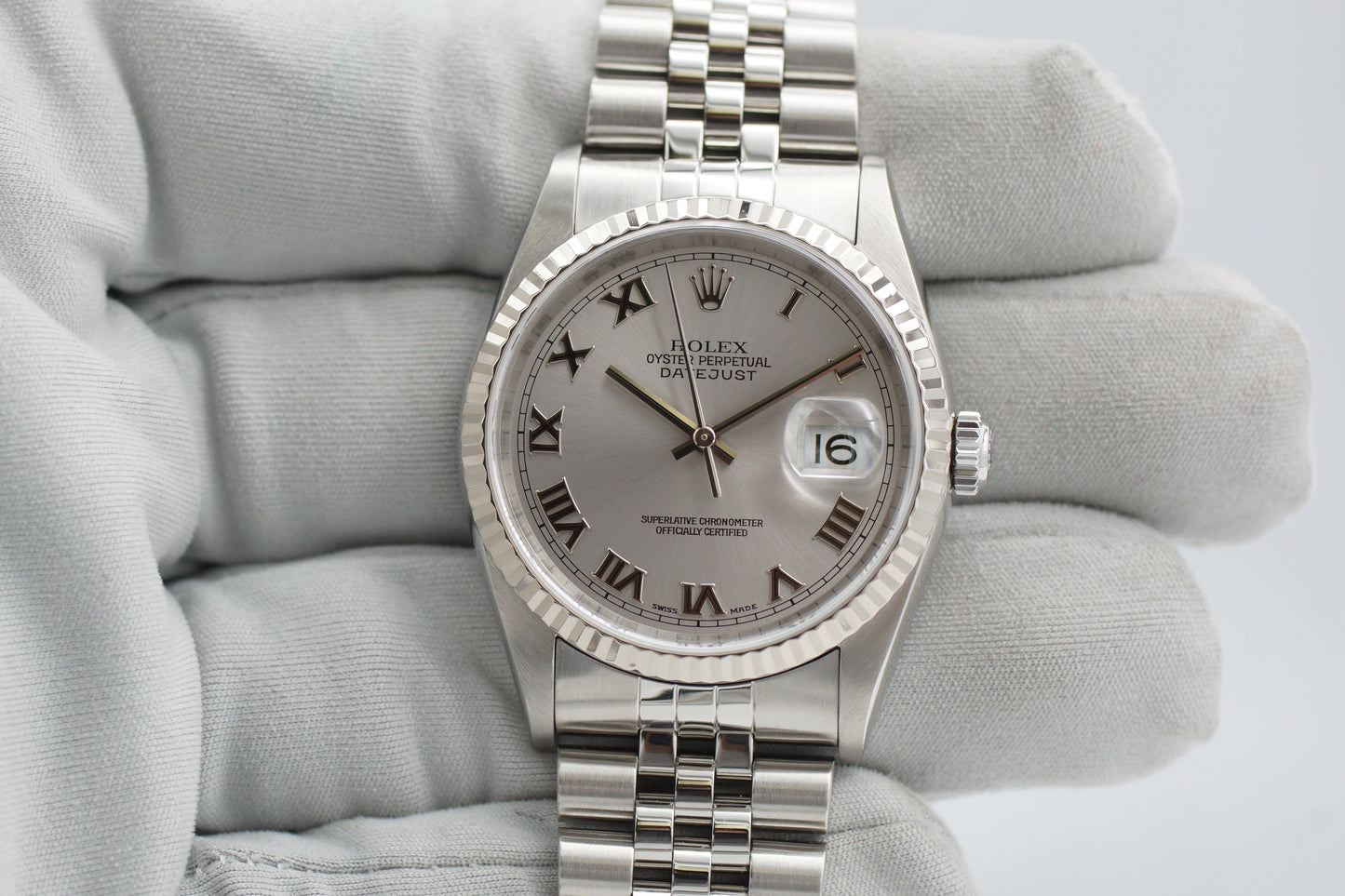 Rolex Datejust 36 16234 Grau "Ghost" Full-Set 2003