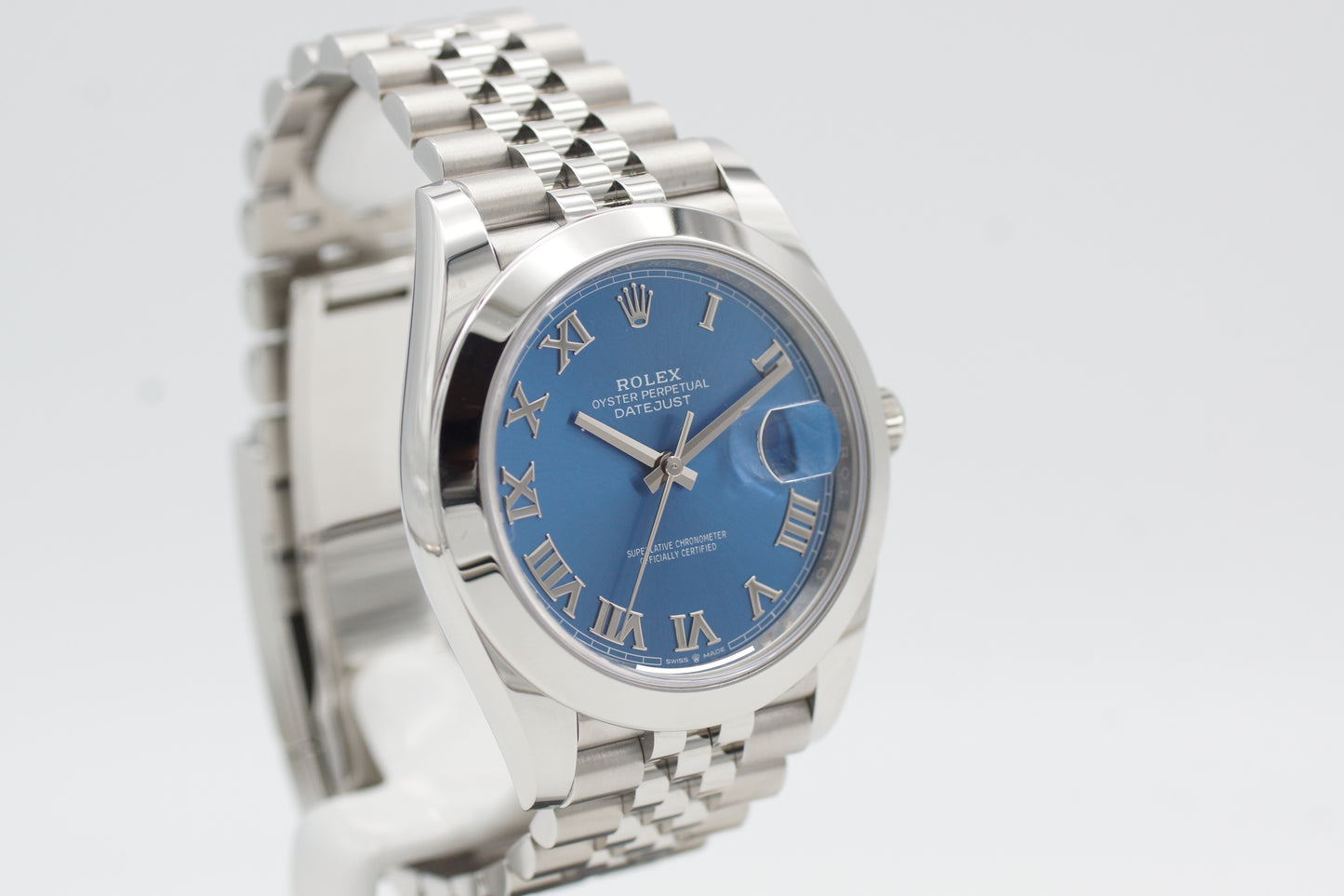 Rolex Datejust 41 Azzurro 126300 Blau Full-Set 06/2024 NEU