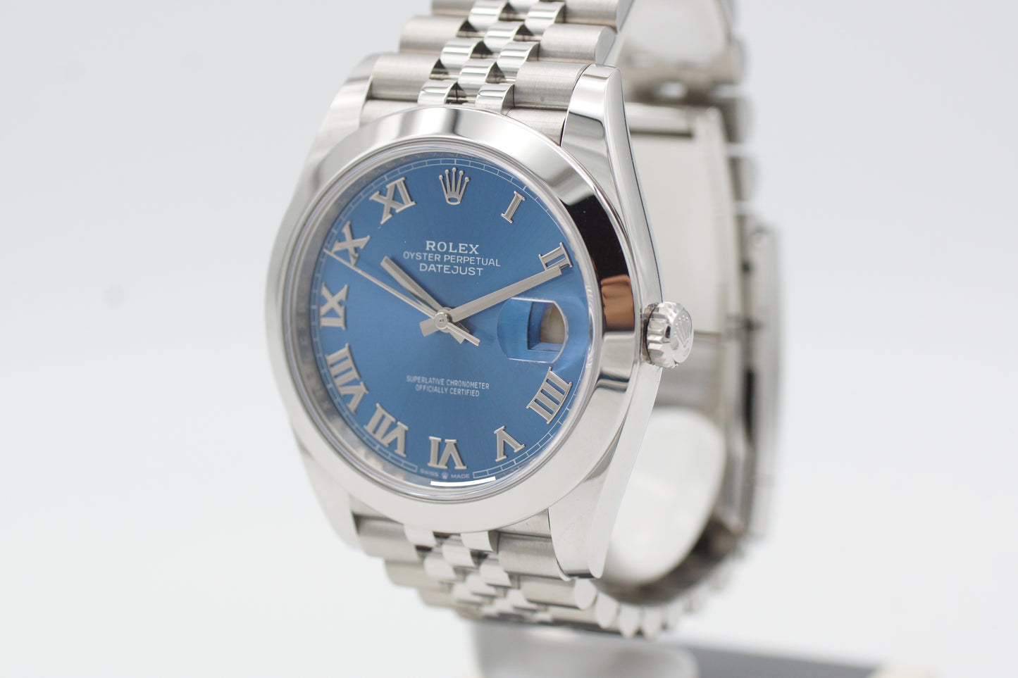 Rolex Datejust 41 Azzurro 126300 Blau Full-Set 06/2024 NEU