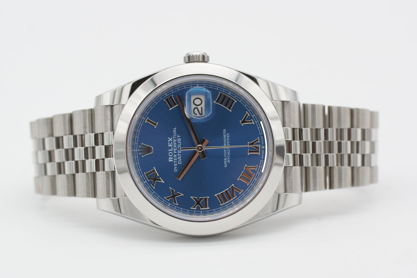 Rolex Datejust 41 Azzurro 126300 Blau Full-Set 06/2024 NEU