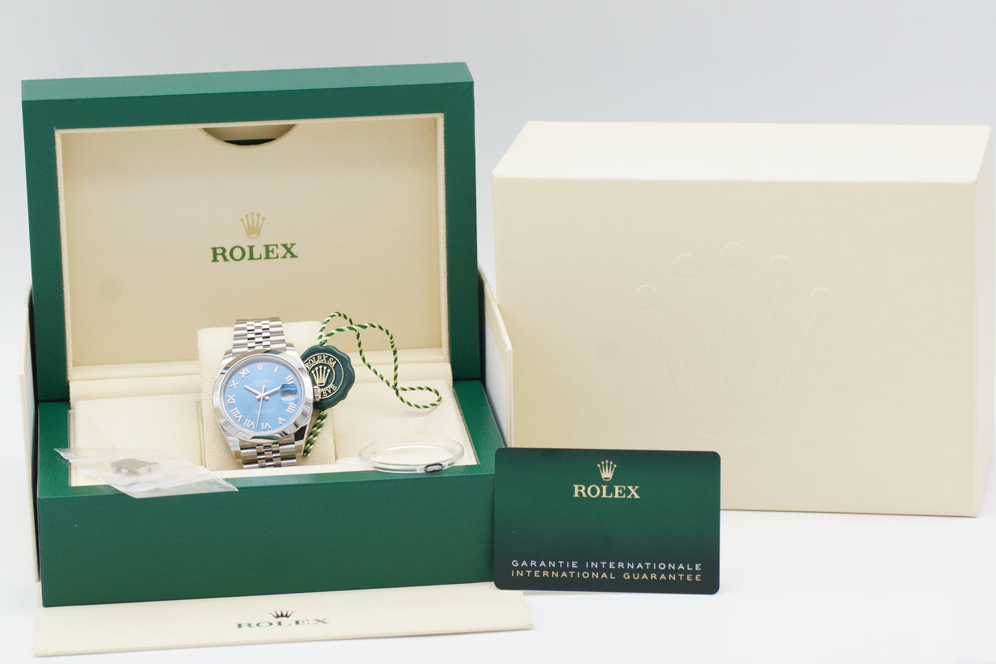 Rolex Datejust 41 Azzurro 126300 Blau Full-Set 06/2024 NEU