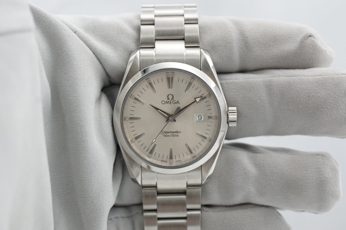 Omega Seamaster Aqua Terra 2518.30 Quarz Silber Box 2004