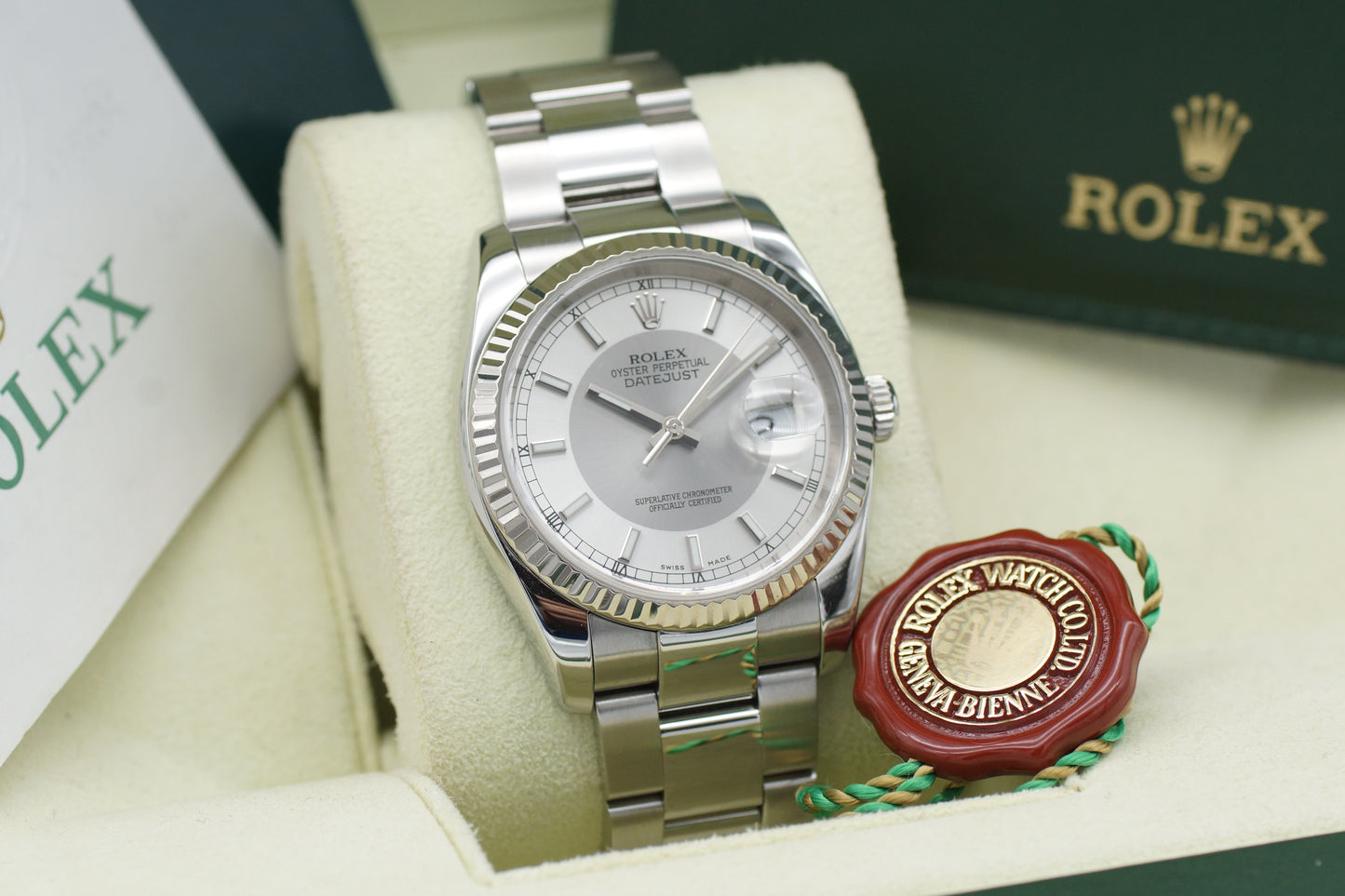 Rolex Datejust 36 Concentric Silber 116234 Oyster Full-Set 2009