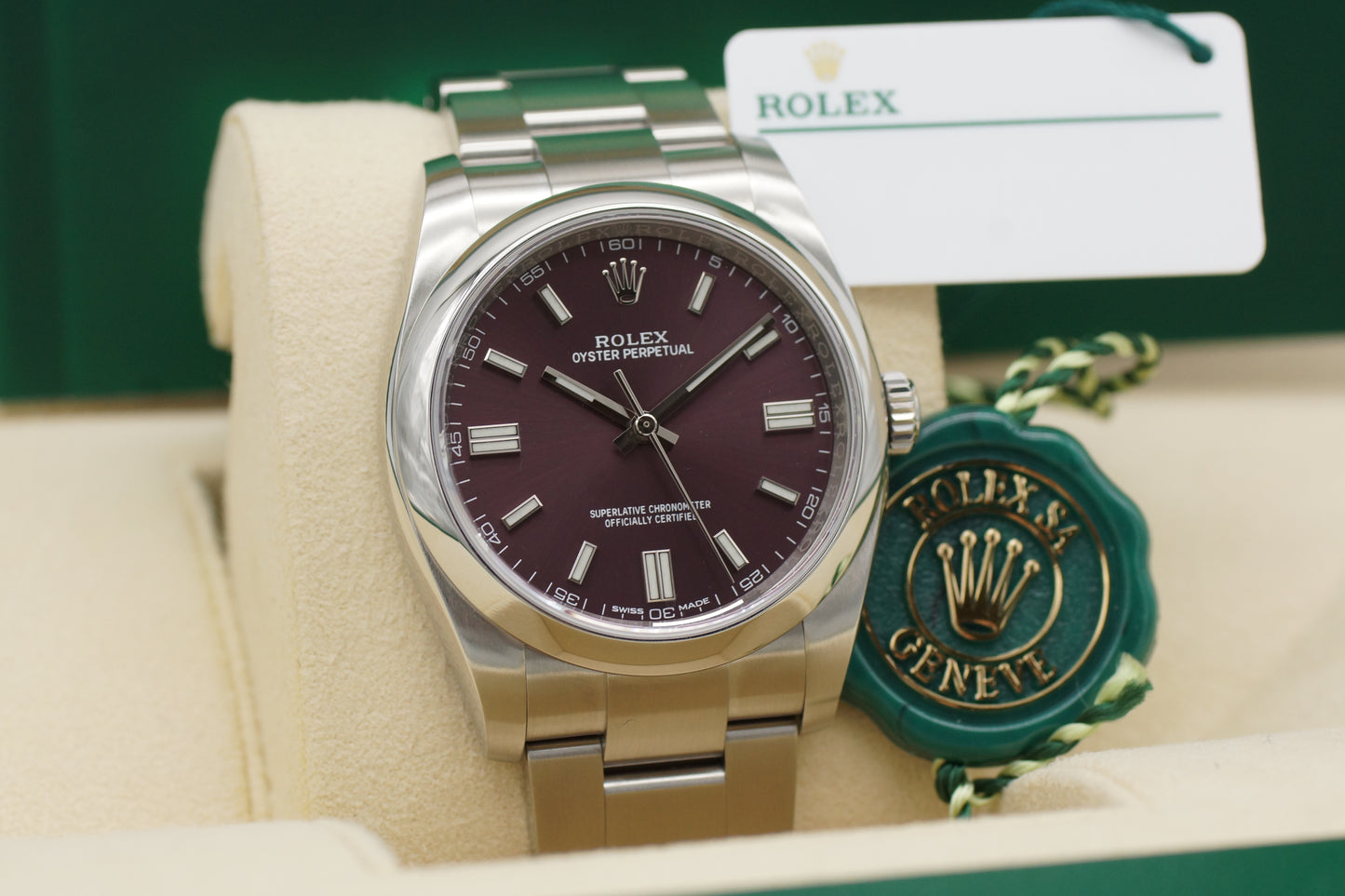 Rolex Oyster Perpetual 36 "Red Grape" 116000 Full-Set 2020