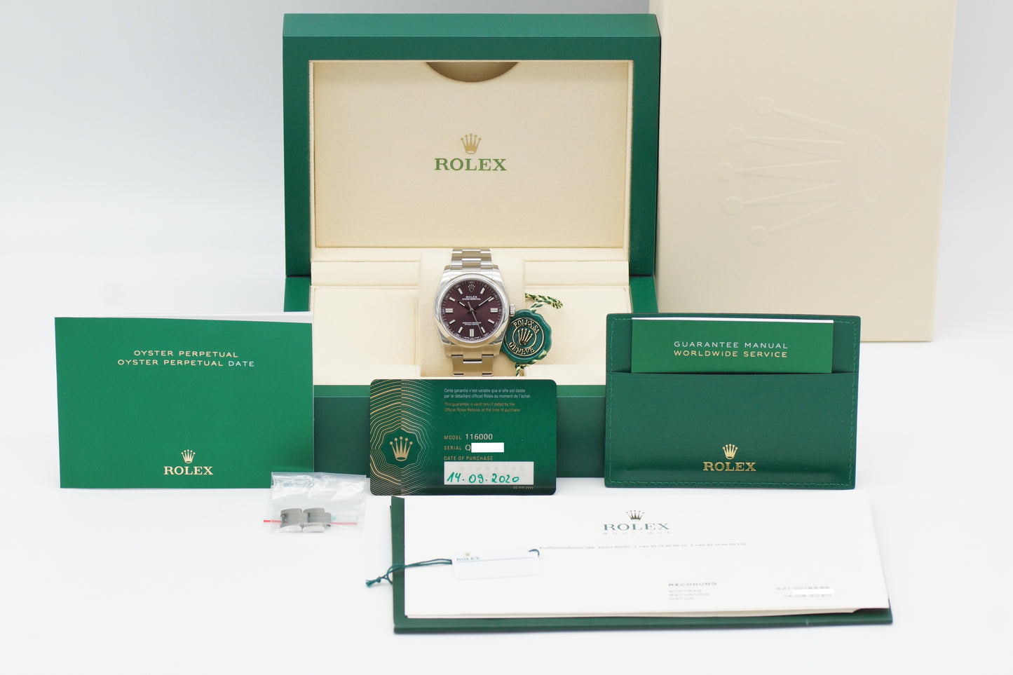 Rolex Oyster Perpetual 36 "Red Grape" 116000 Full-Set 2020