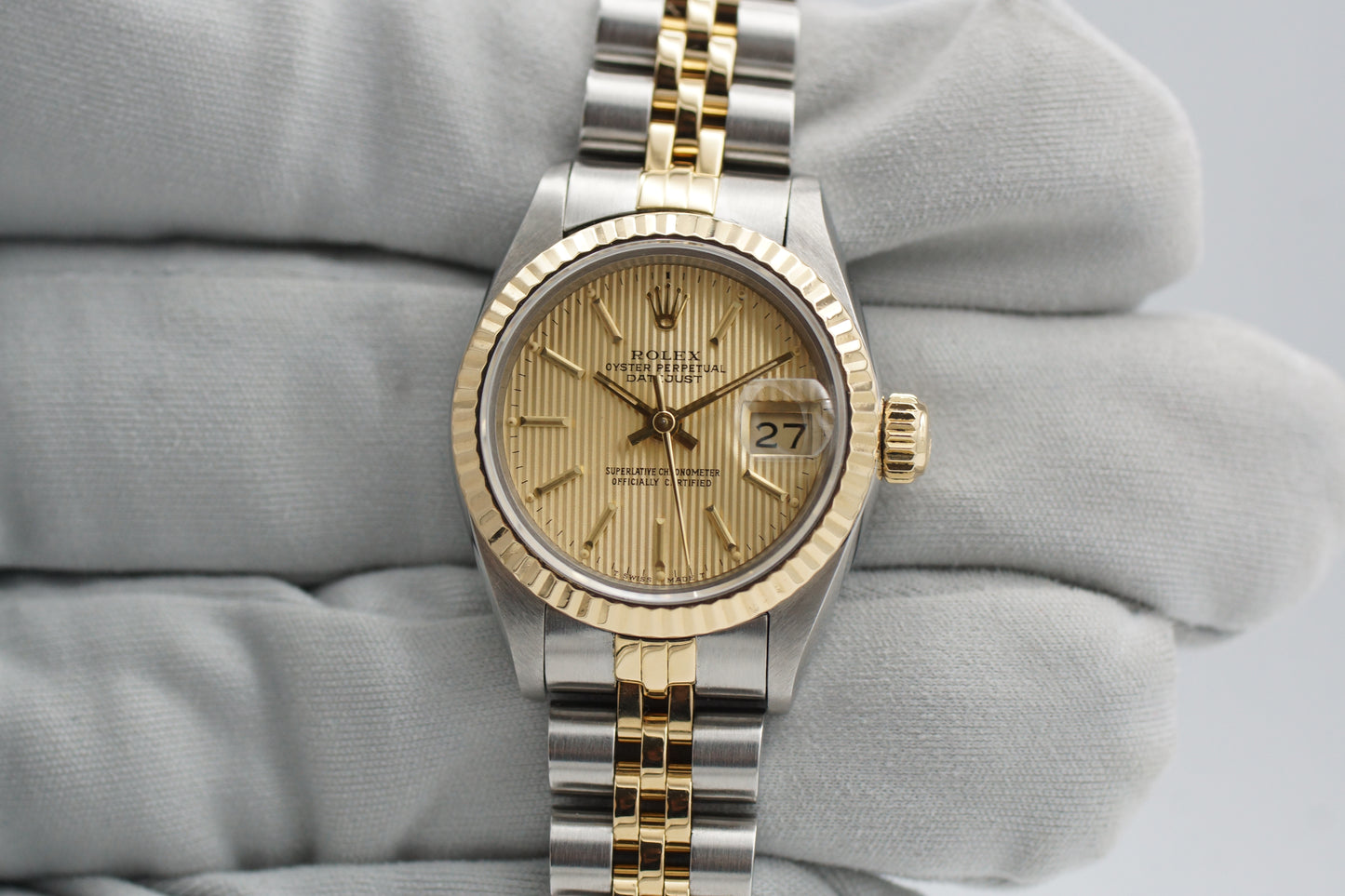 Rolex Lady Datejust 26 69173 Tapestry Gold 1985