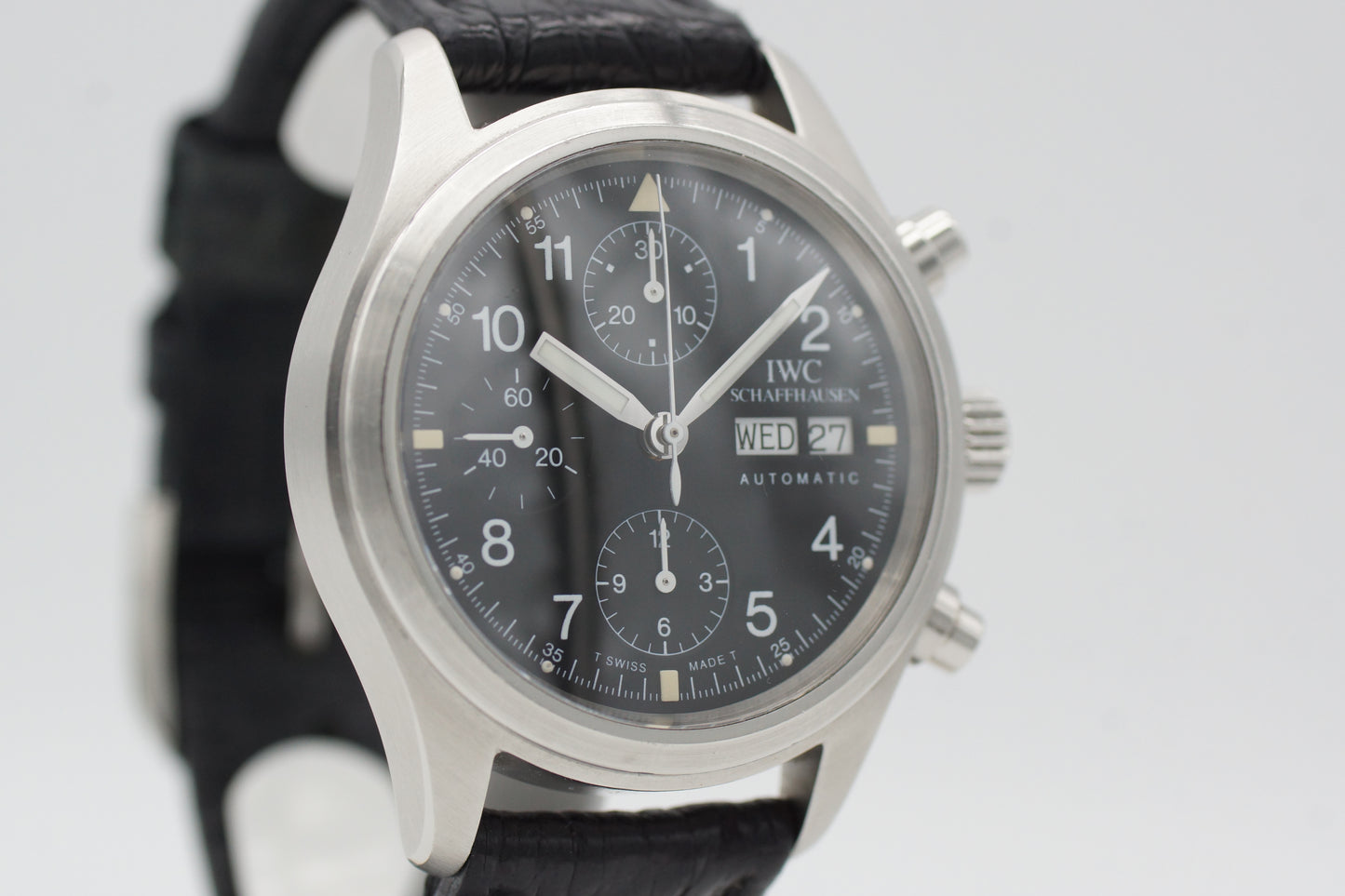 IWC Pilot Fliegeruhr Chronograph IW3706 Stahl 39mm Tritium