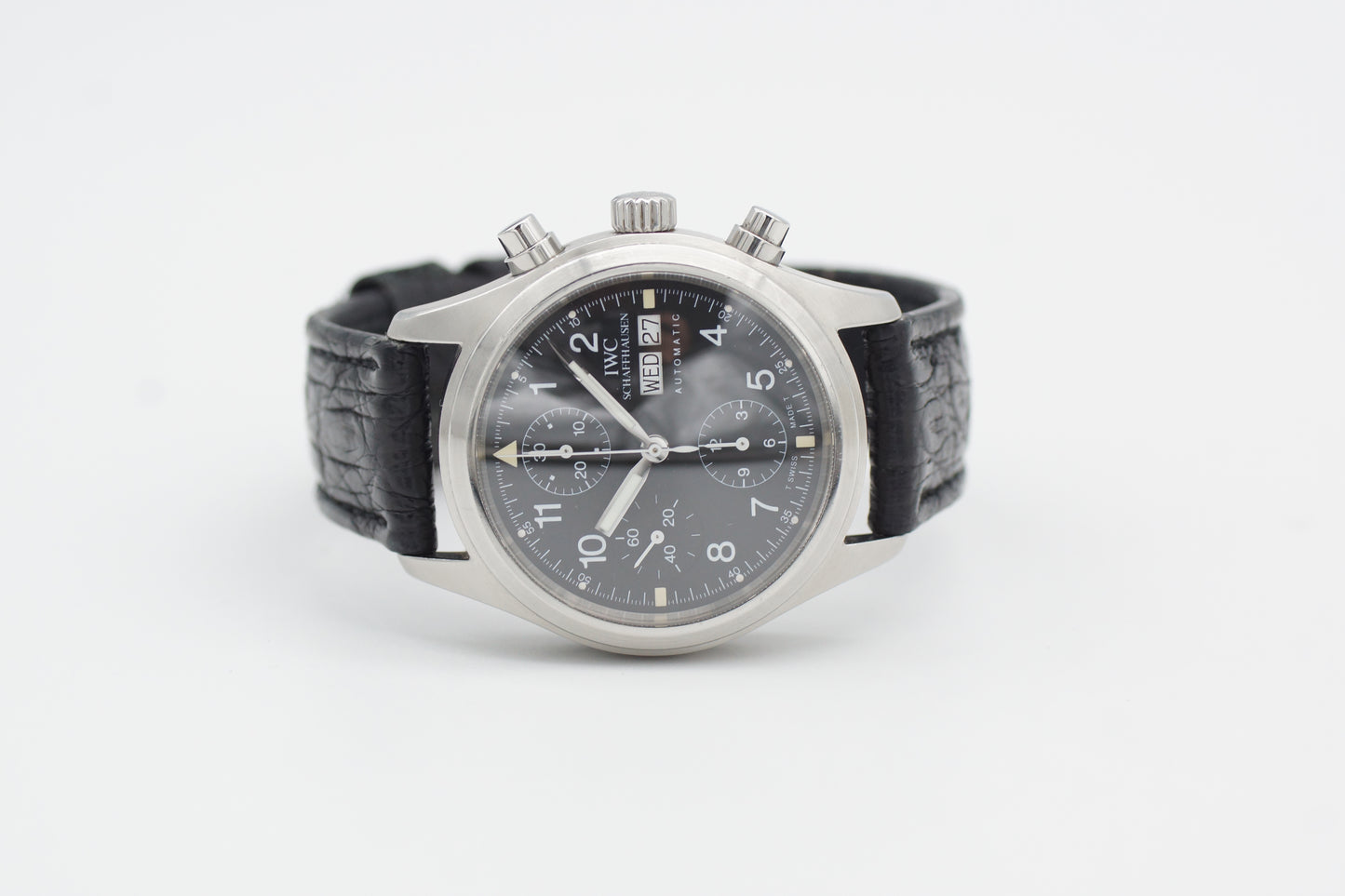 IWC Pilot Fliegeruhr Chronograph IW3706 Stahl 39mm Tritium