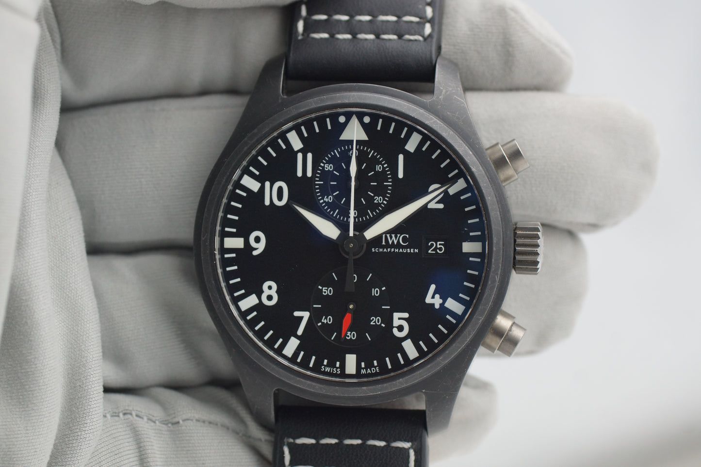 IWC Chronograph Top Gun IW389001 Keramik Schwarz Full-Set 2018