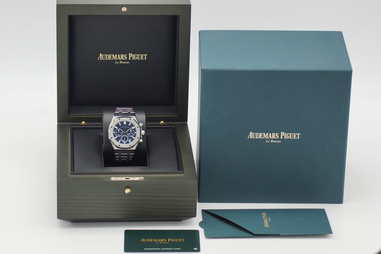 Audemars Piguet Royal Oak Blue 14790ST Steel Automatic Box/Papers 2006