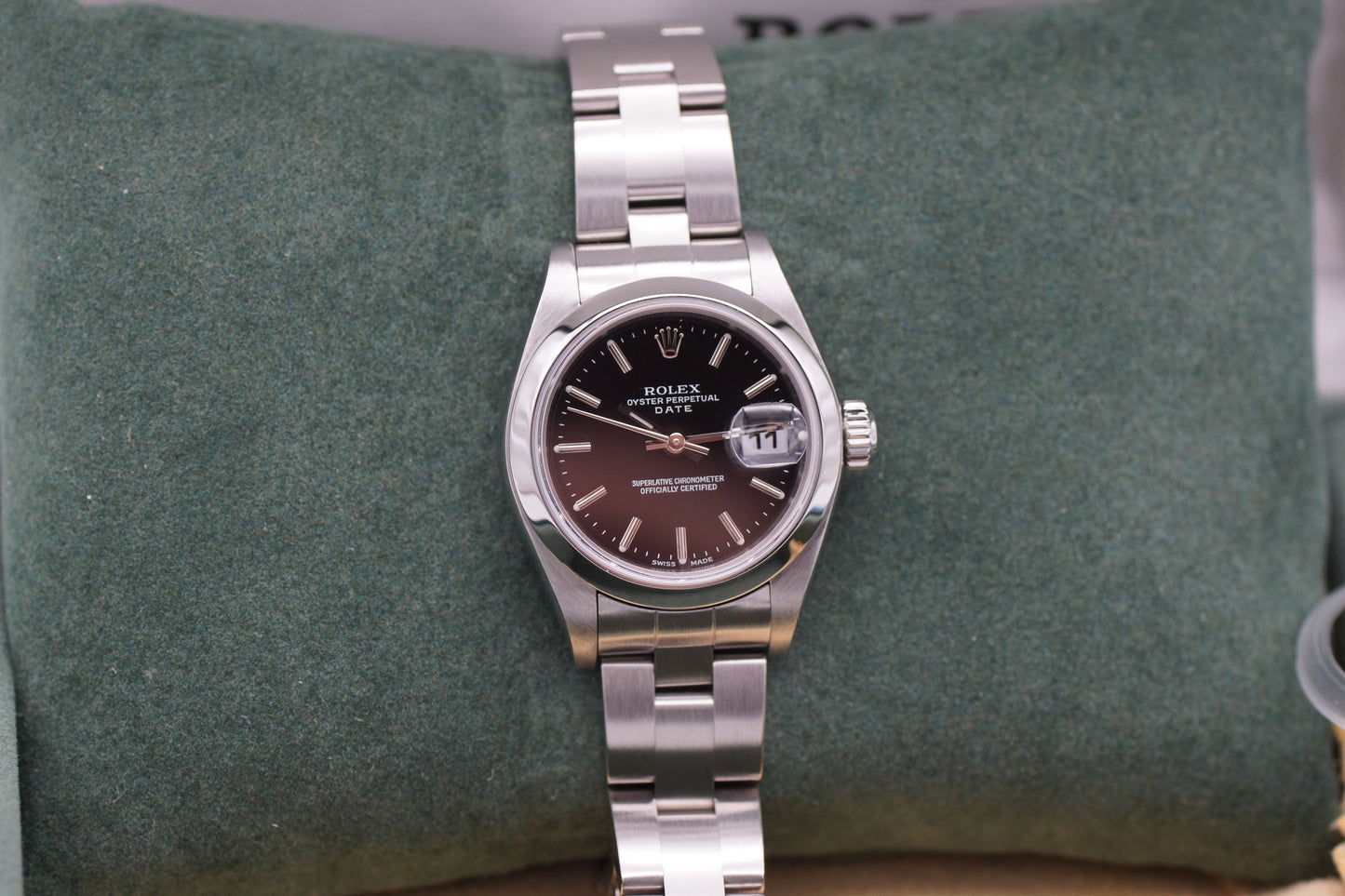 Rolex Lady Oyster Perpetual Date 26 Schwarz 79160 Full-Set 2002 LC100