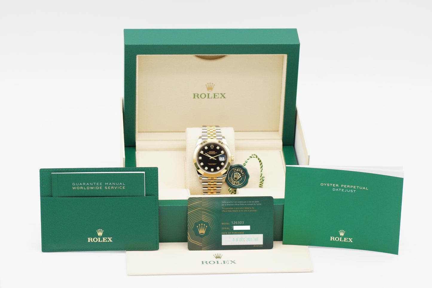 Rolex Datejust 41 Schwarz 126303 Jubilee Full-Set 2022