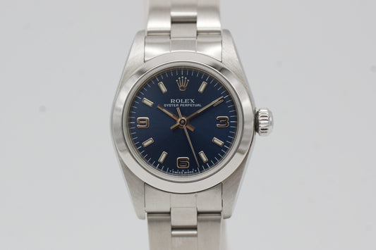 Rolex Lady Oyster Perpetual 25 76080 Blau 1999