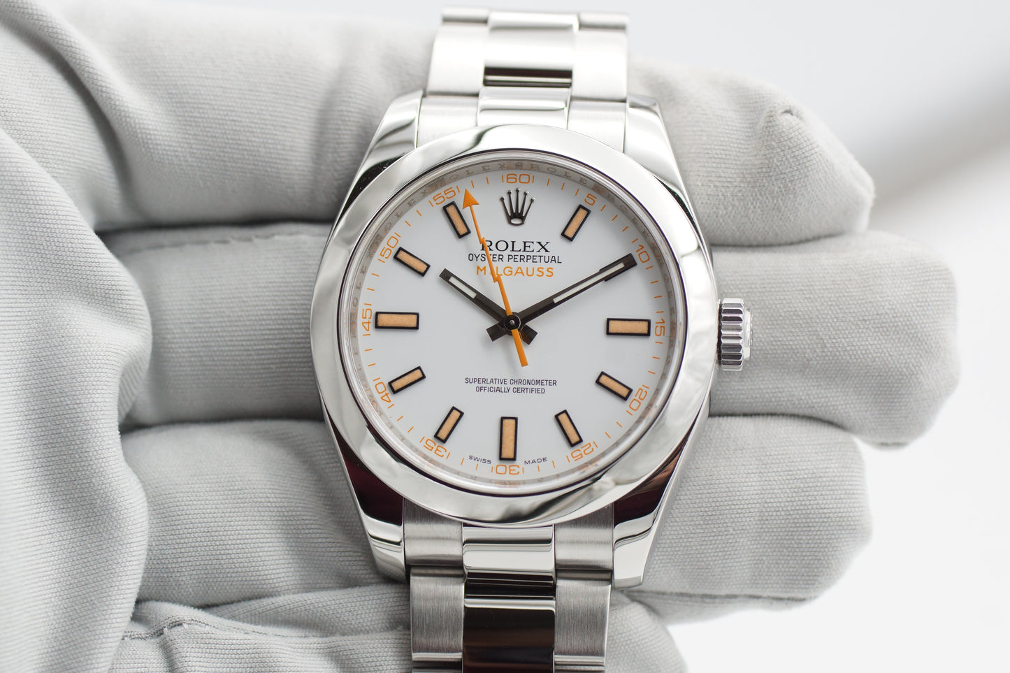Rolex Milgauss 116400 Weiß Full-Set 2011