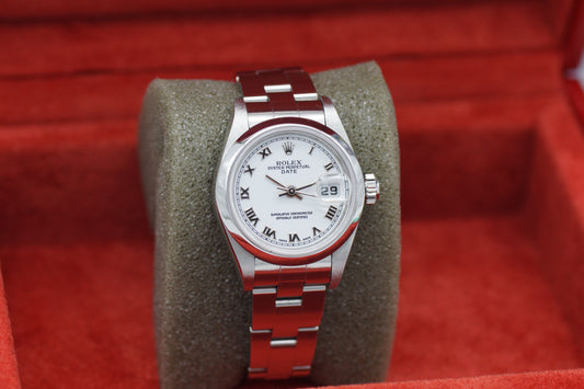 Rolex Lady Oyster Perpetual Date 26 White 79160 Full Set 2004