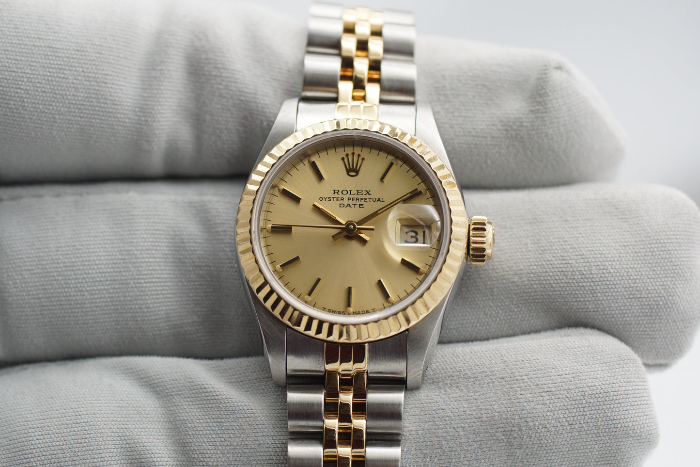 Rolex Lady-Datejust 26mm Gold/Champagne 69173 Jubilee Service 2007