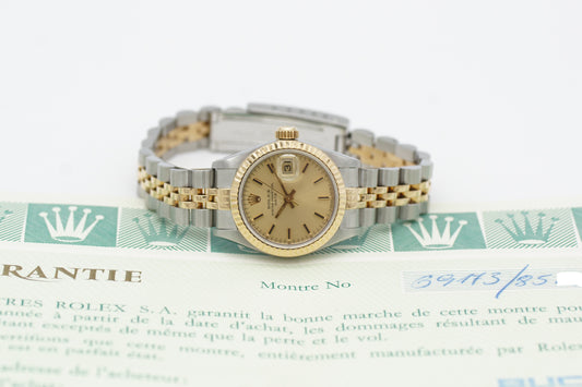 Rolex Lady-Datejust 26mm Gold 69173 Jubilee Papiere 1985 LC100
