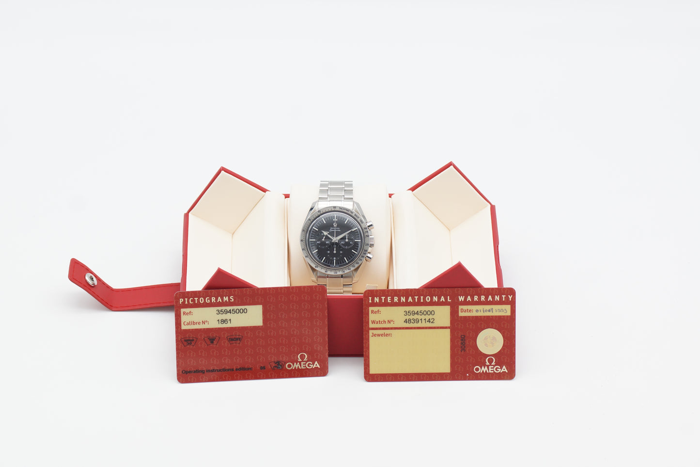 Omega Speedmaster Broad Arrow 3594.50.00 Chronograph Box/Papiere 1999