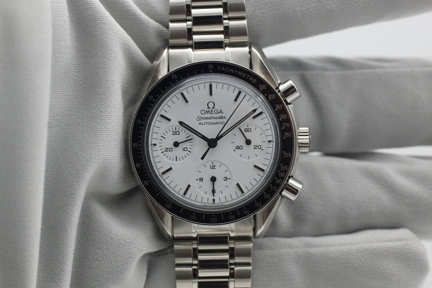 Omega Speedmaster Reduced 'Albino' Weiß 3510.50 39mm Box 1991