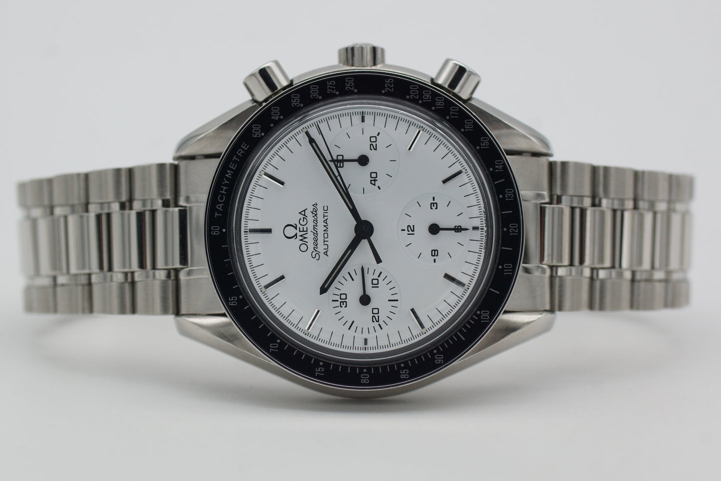 Omega Speedmaster Reduced 'Albino' Weiß 3510.50 39mm Box 1991