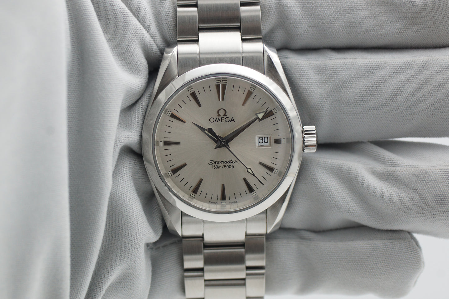 Omega Seamaster Aqua Terra Quarz 2518.30 Silber Box 2009