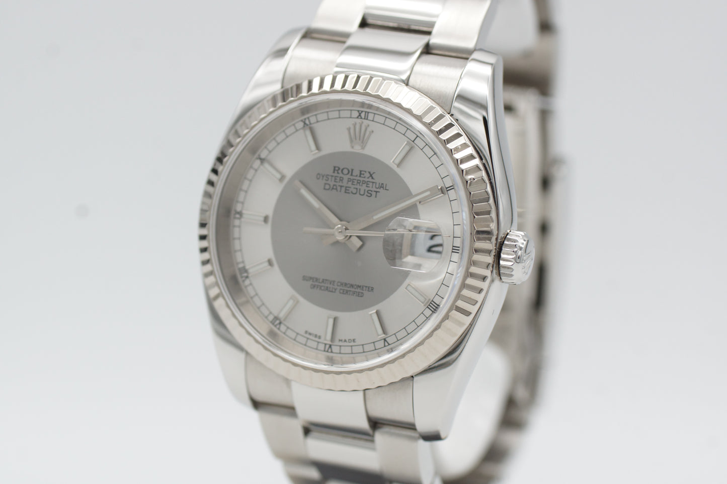 Rolex Datejust 36 Concentric Silber 116234 Oyster Full-Set 2009