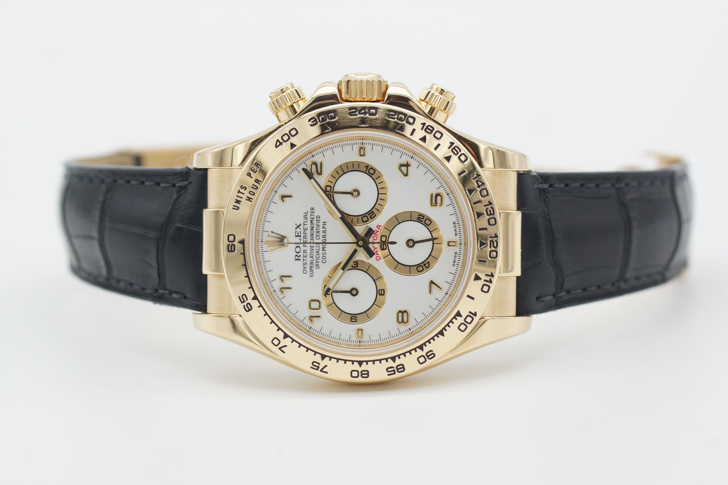 Rolex Cosmograph Daytona 116518 Weiß 18k Gelbgold 2000