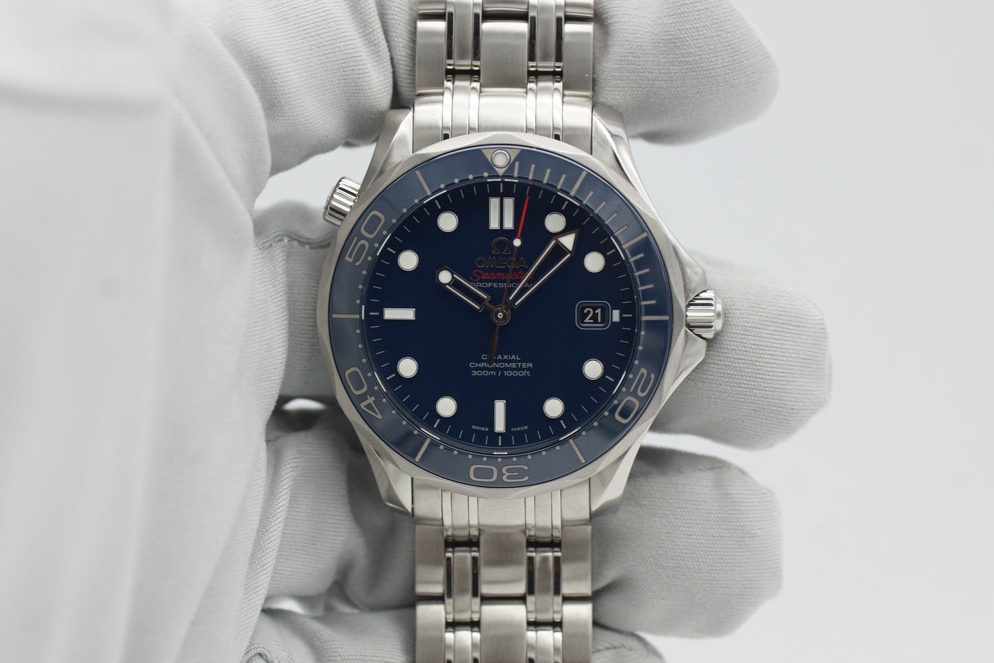 Omega Seamaster Diver 300M Blau 212.30.41.20.03.001 Full-Set 2014