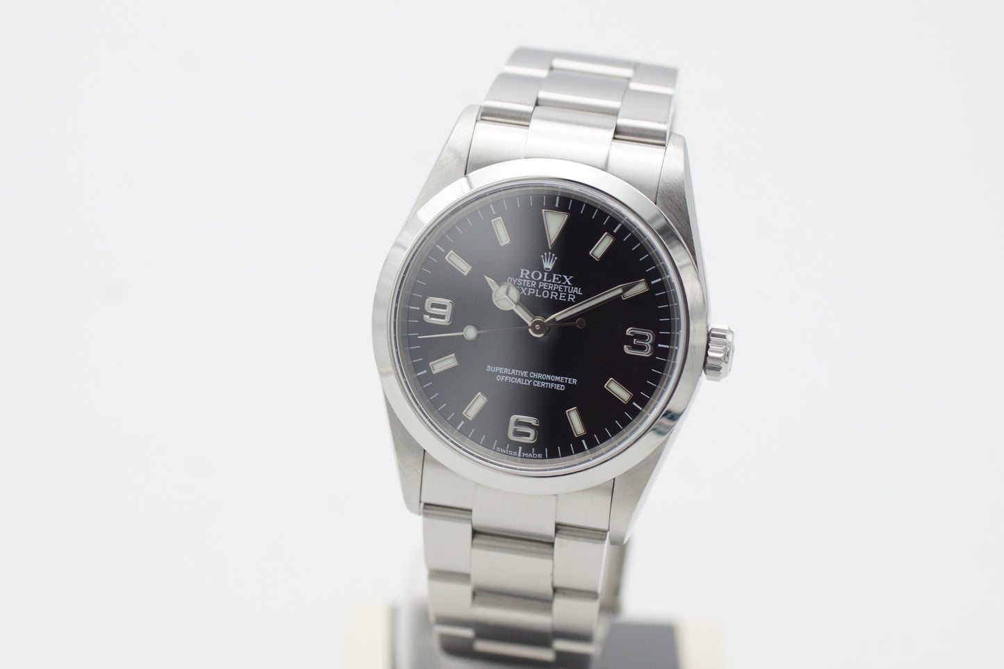 Rolex Explorer I 114270 36mm Schwarz Full-Set 2002 Lc100